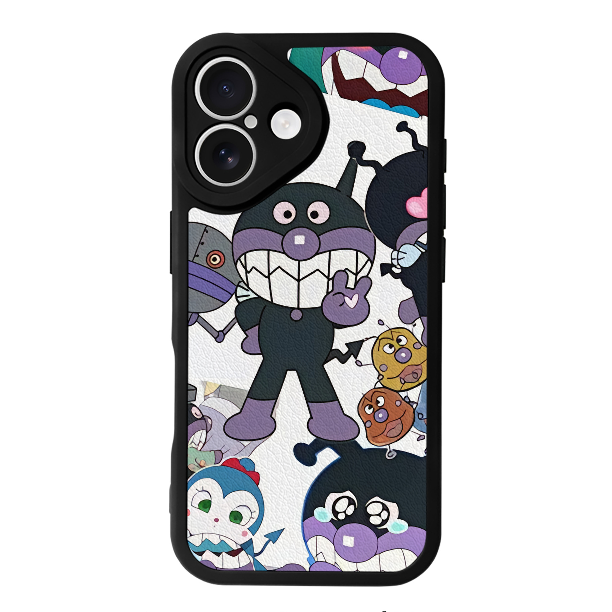 （画像用） アンパンマン Anpanman 【iPhone 16シリーズ対応】シリコンスマホケース（レザー調） 材質：シリコン
